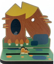 Load image into Gallery viewer, BORBs Wooden Pin Holder Small Standee - Beaver Stump