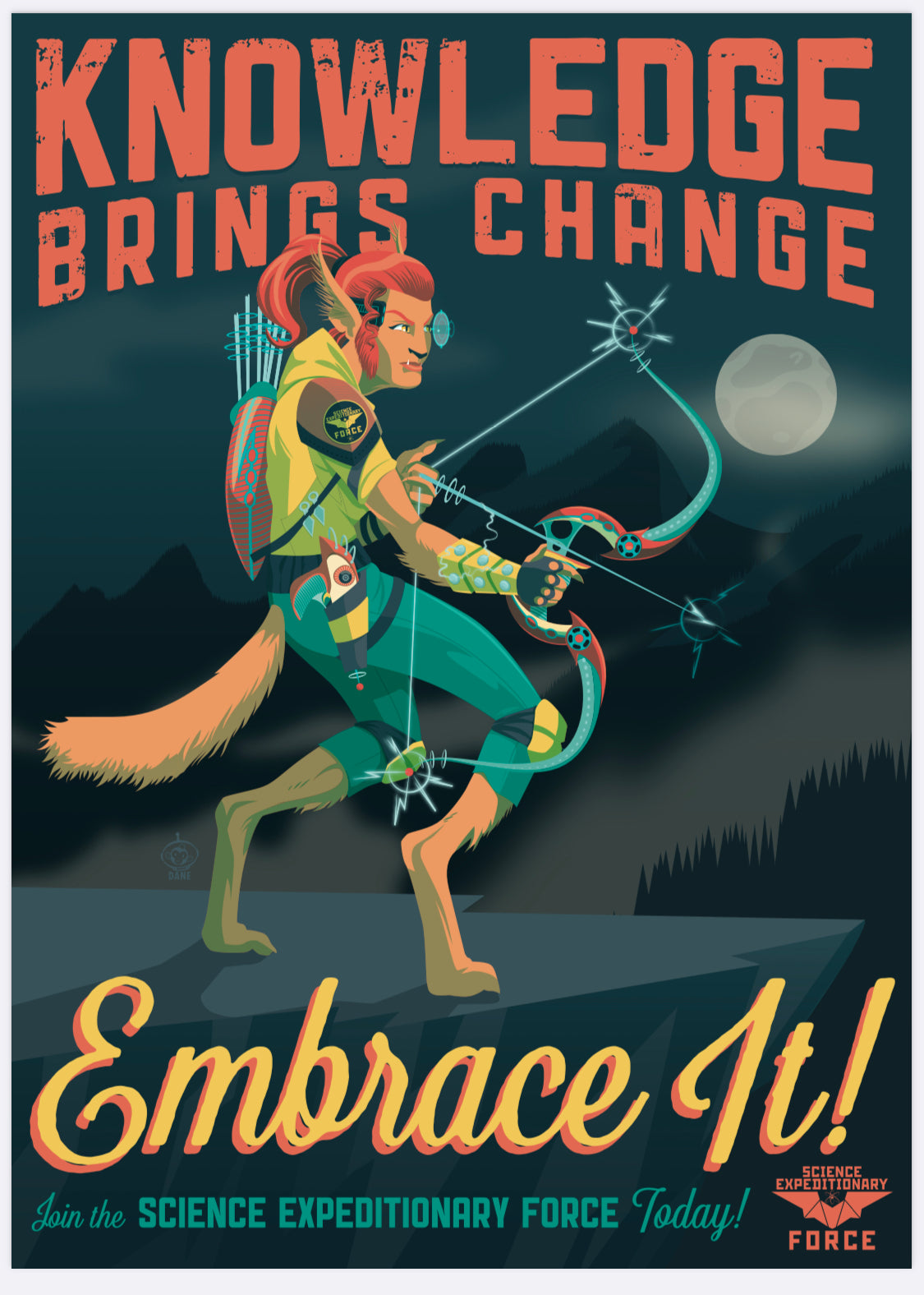 Science Expeditionary Force Embrace Change 12x18 Limited Edition Giclee