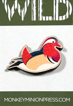 Load image into Gallery viewer, Mandarin Duck WILD Wooden Pin