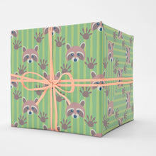 Load image into Gallery viewer, Cute Raccoon Wild 24"x36" Wrapping Paper