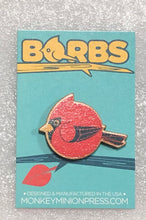 Load image into Gallery viewer, BORBS Cardinal Wooden Pin or Magnet
