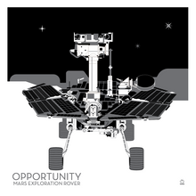 Load image into Gallery viewer, Opportunity Mars rover - 10x10 Giclee Print
