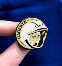 Load image into Gallery viewer, Astronaut of the Month Yuri Gagarin Wooden Magnet