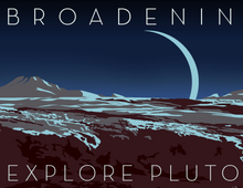 Load image into Gallery viewer, Pluto's Horizons Space Travel 12x36 POPaganda print