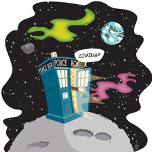 Load image into Gallery viewer, Coming? Blue Box 8x8 Poster Print