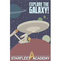 Load image into Gallery viewer, Explore The Galaxy WPA Style 12x18 POPaganda Print