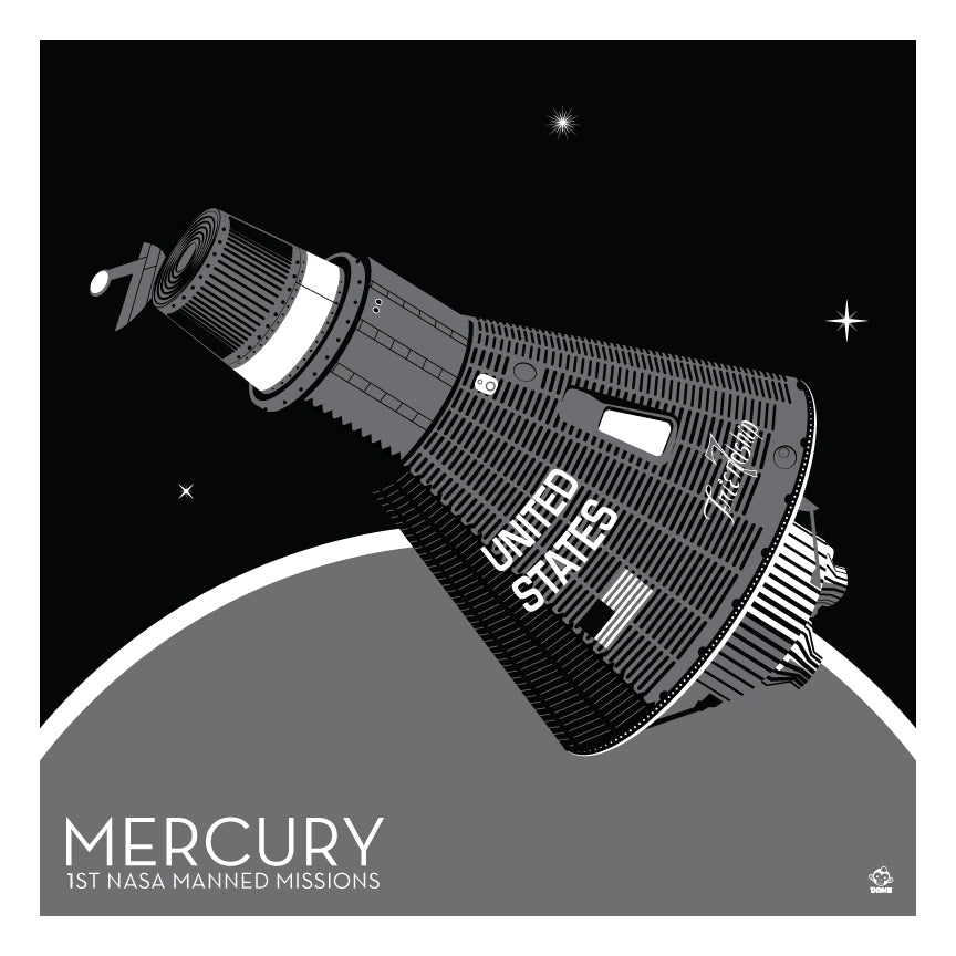 Mercury Space Capsule - 10x10 Giclee Print