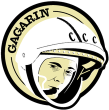 Load image into Gallery viewer, Astronaut of the Month Yuri Gagarin Wooden Magnet