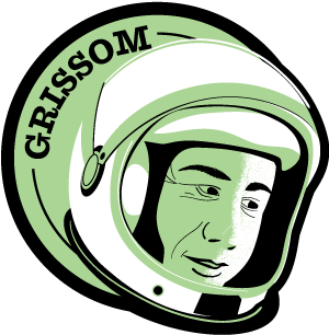 Astronaut of the Month Gus Grissom Wood Pin