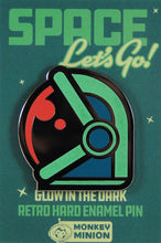Load image into Gallery viewer, Space Helmet Glow in the Dark Enamel Pin