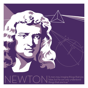 Isaac Newton - Eureka 6x6 Giclee print
