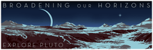 Load image into Gallery viewer, Pluto's Horizons Space Travel 12x36 POPaganda print
