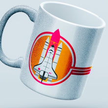 Load image into Gallery viewer, Space Shuttle Silver Metallic Coffee or Tea Mug
