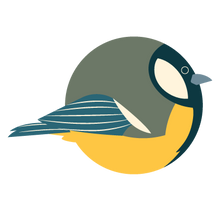 Load image into Gallery viewer, BORBS Greater Tit Wooden Pin
