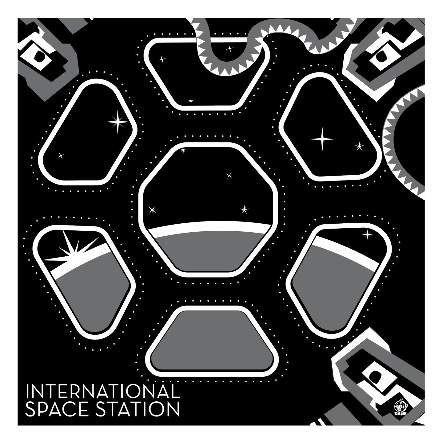 International Space Station Cupola 10x10 Giclee Print