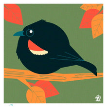Load image into Gallery viewer, Tricolor Blackbird 4x4 Limited Edition Print
