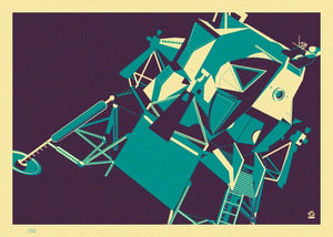 Apollo LEM Retro 5x7 Giclee Print