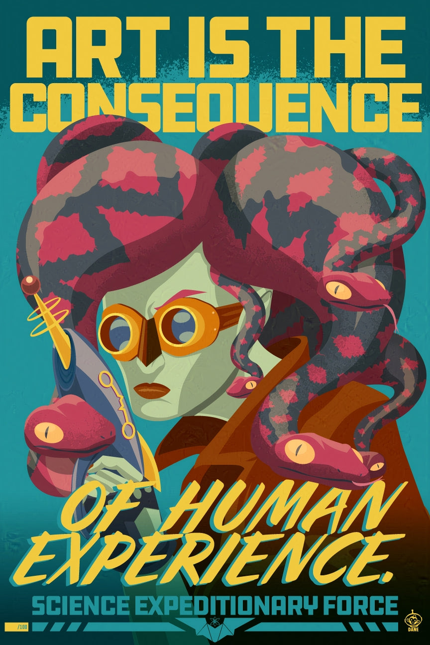 Science Expeditionary Force Art is the Consequence of Human Experience 12x18 Ltd Ed Giclee