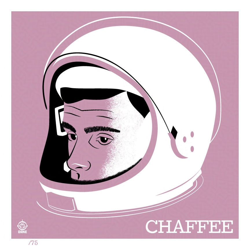Astronaut Rodger Chaffee 4x4 Limited Edition Giclee Print