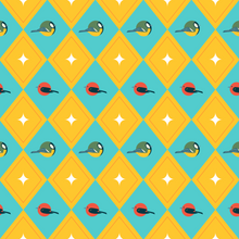 Load image into Gallery viewer, BORBS 24&quot;x36&quot; Wrapping Paper - Tanagers and Great Tits

