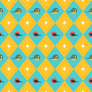 BORBS 24"x36" Wrapping Paper - Tanagers and Great Tits
