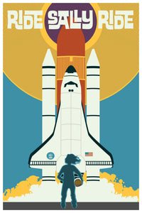 SPAAACE Ride Sally Ride 12x18 POPaganada Print - PREORDER