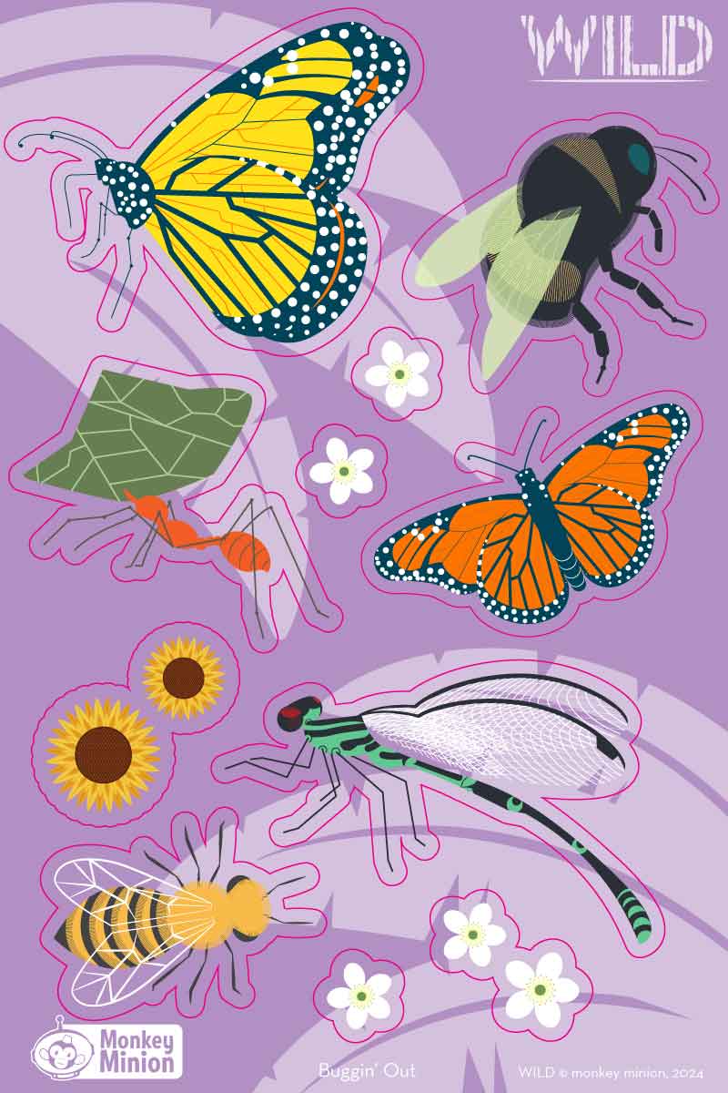 Buggin' Out Vinyl Sticker Sheet – Monkey Minion