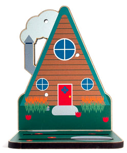 BORBs Wooden Pin Holder Medium Standee - A Frame Cabin