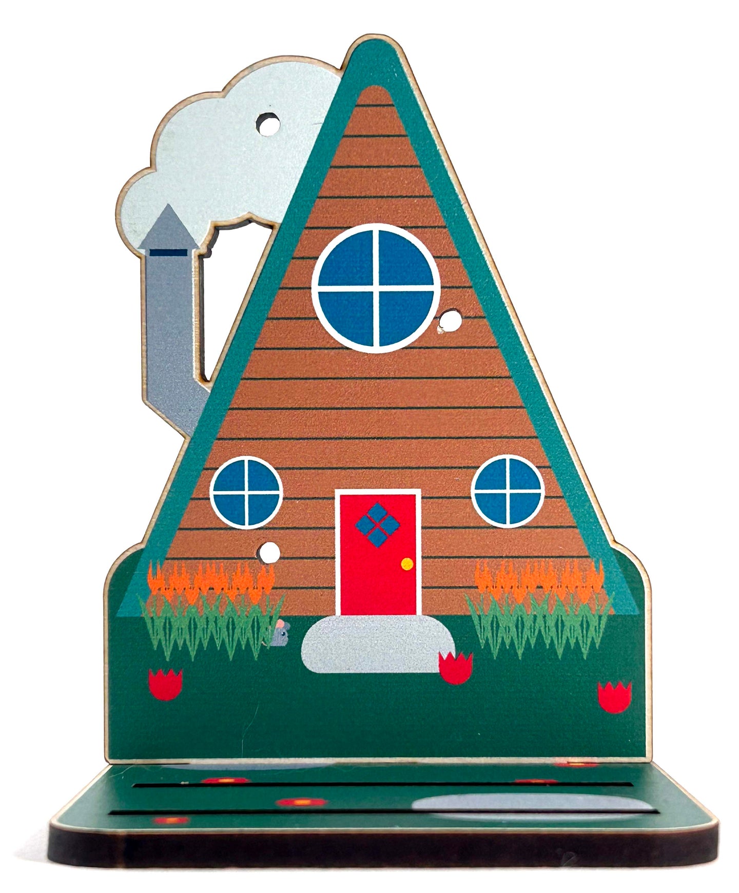 BORBs Wooden Pin Holder Medium Standee - A Frame Cabin