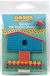 BORBs Wooden Pin Holder Small Standee - Birdhouse