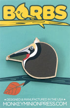 Load image into Gallery viewer, Brown Pelican Wood Borbs Pin
