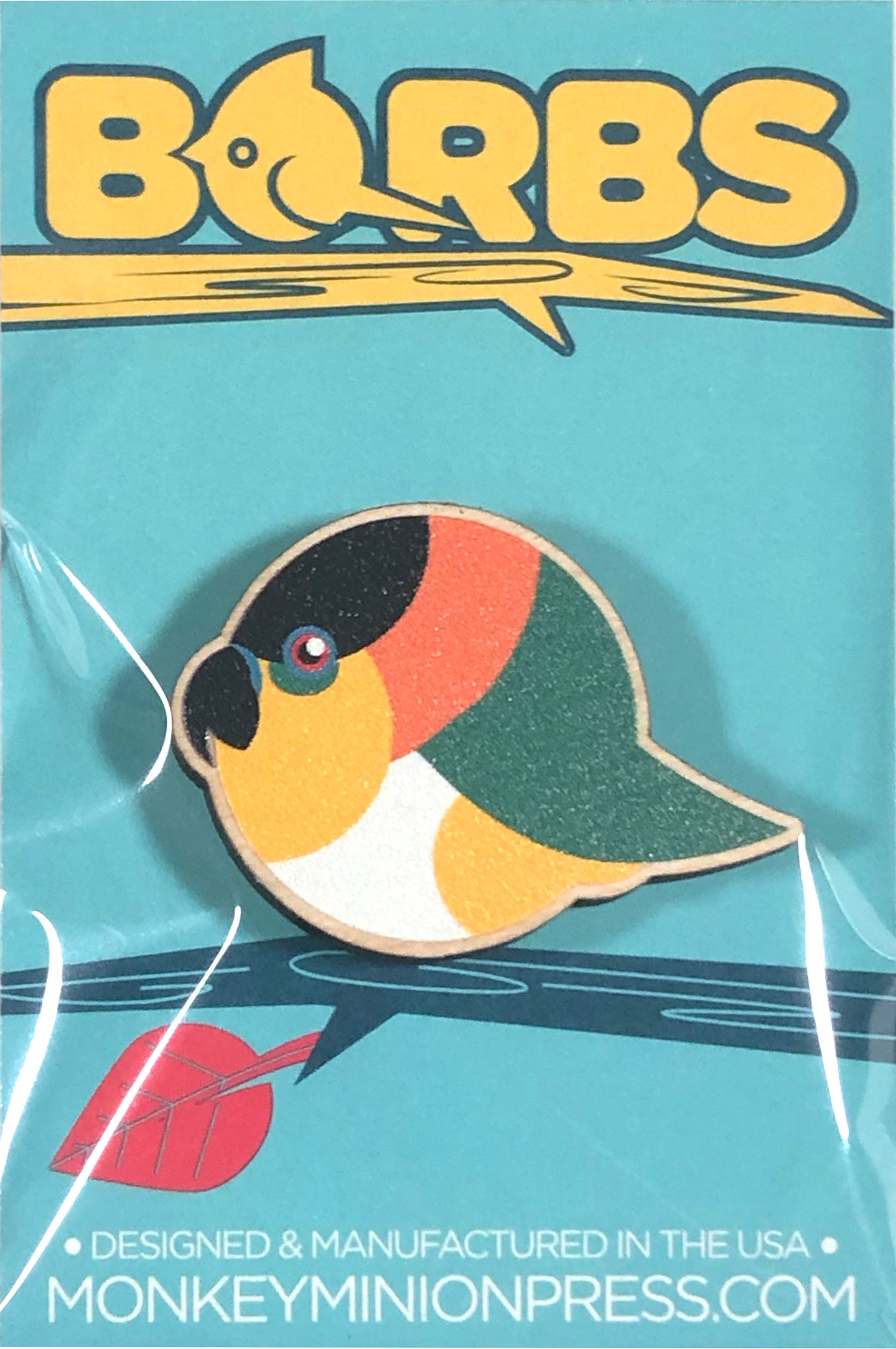 BORBS Caique Black-Headed Parrot Wooden Pin