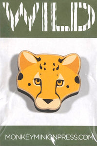 Cheetah WILD Wooden Pin