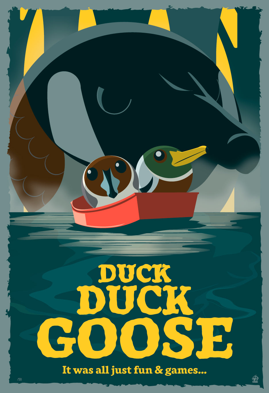 Duck Duck Goose Borbs 13x19 Giclee Print