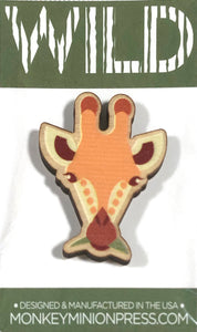 Giraffe WILD Wooden Magnet