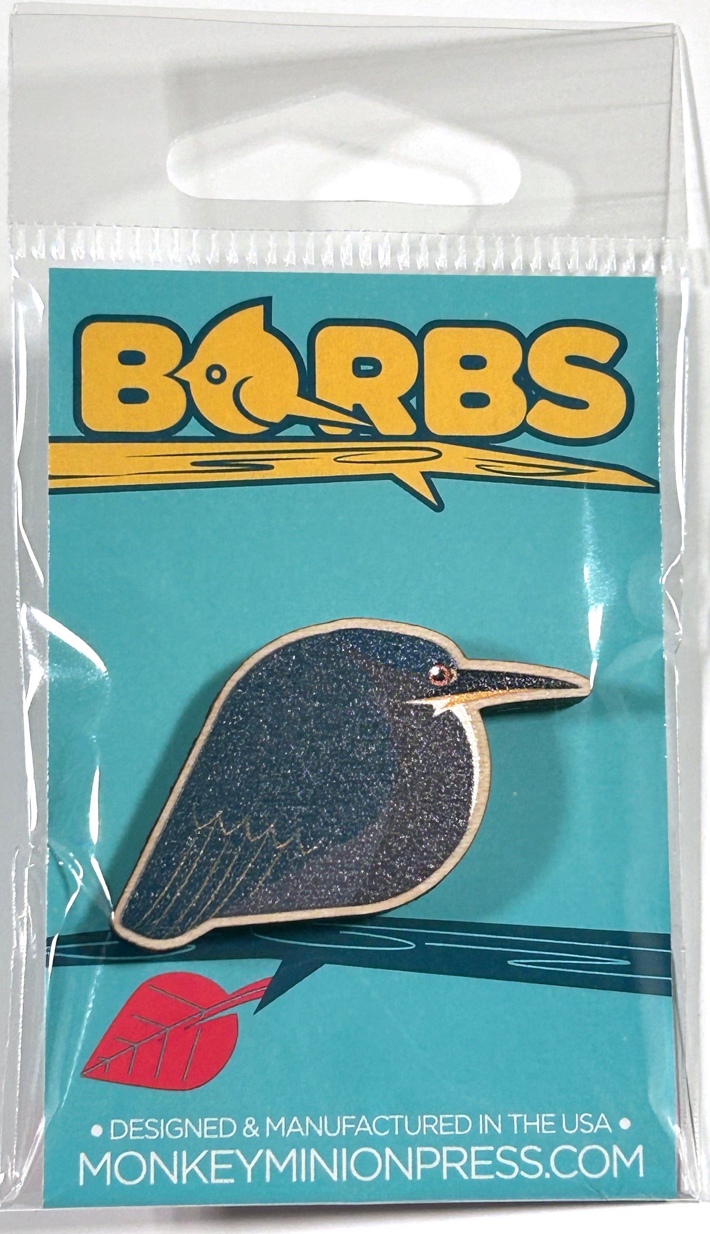 Green Heron Wood Pin