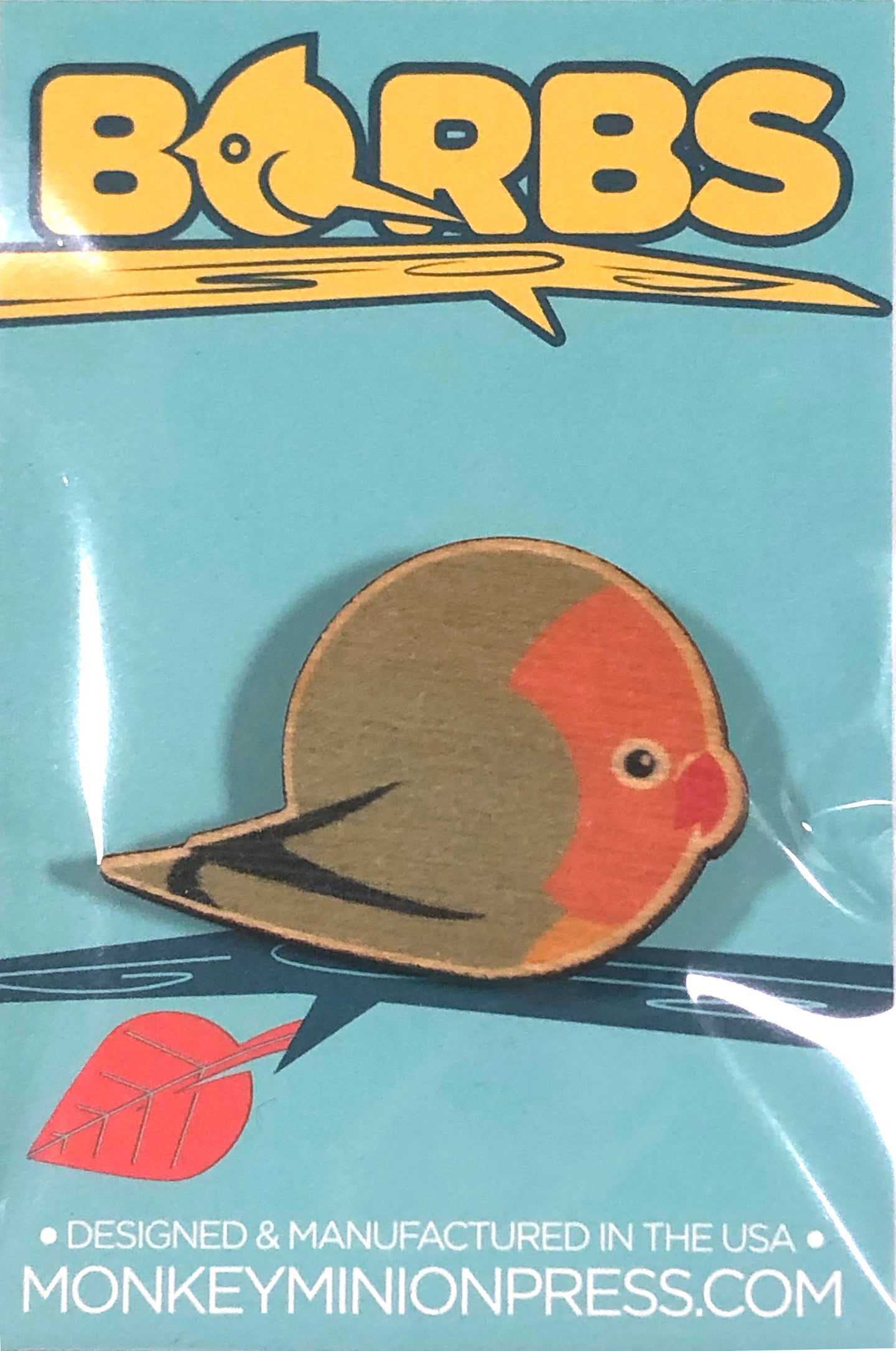 BORBS Lovebird Wooden Pin