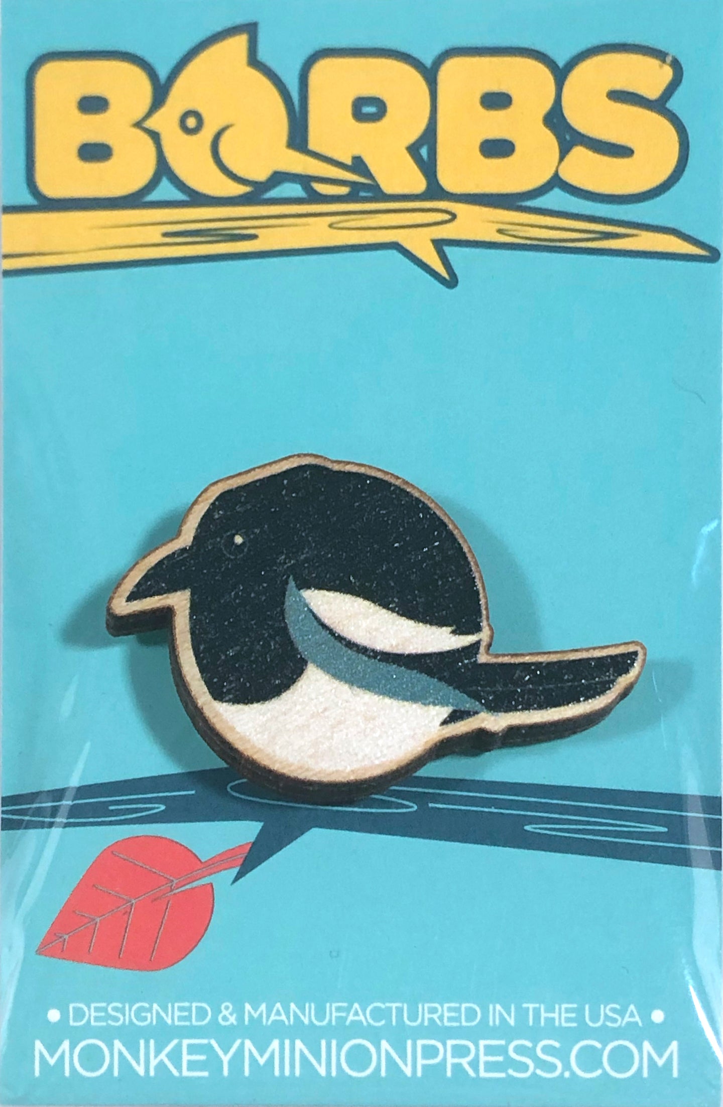 BORBs Magpie Wooden Pin