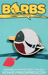 BORBS Mallard Drake Duck Wooden Pin