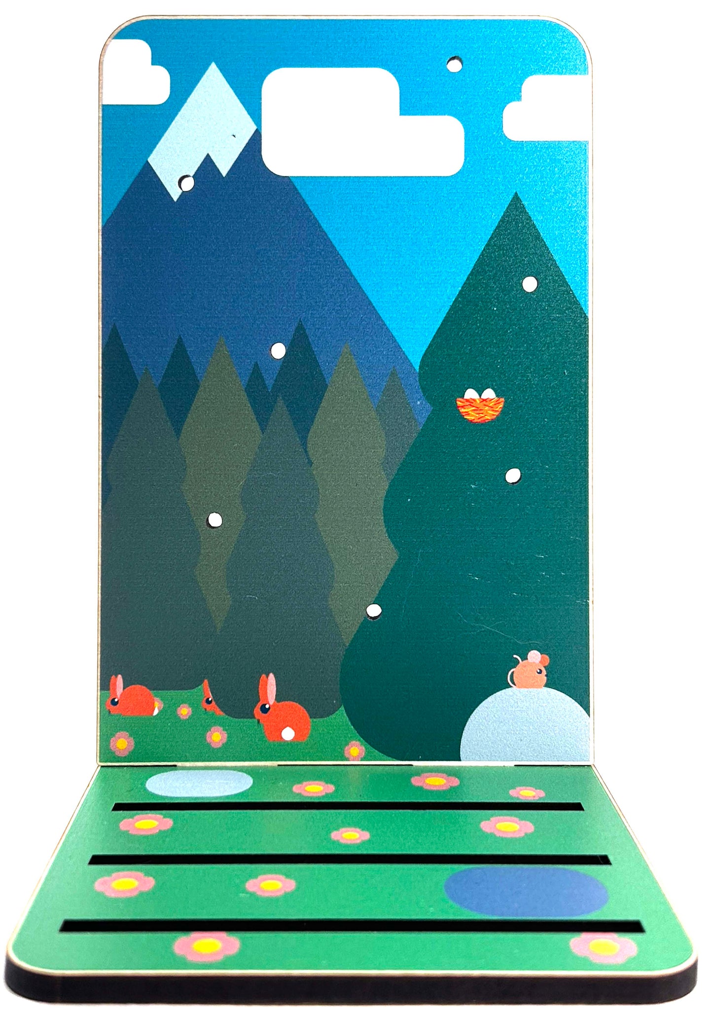 BORBs Wooden Pin Holder Large Standee - Mountains