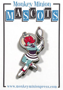 Mascots Rocket Girl Planet Comics Wooden Pin