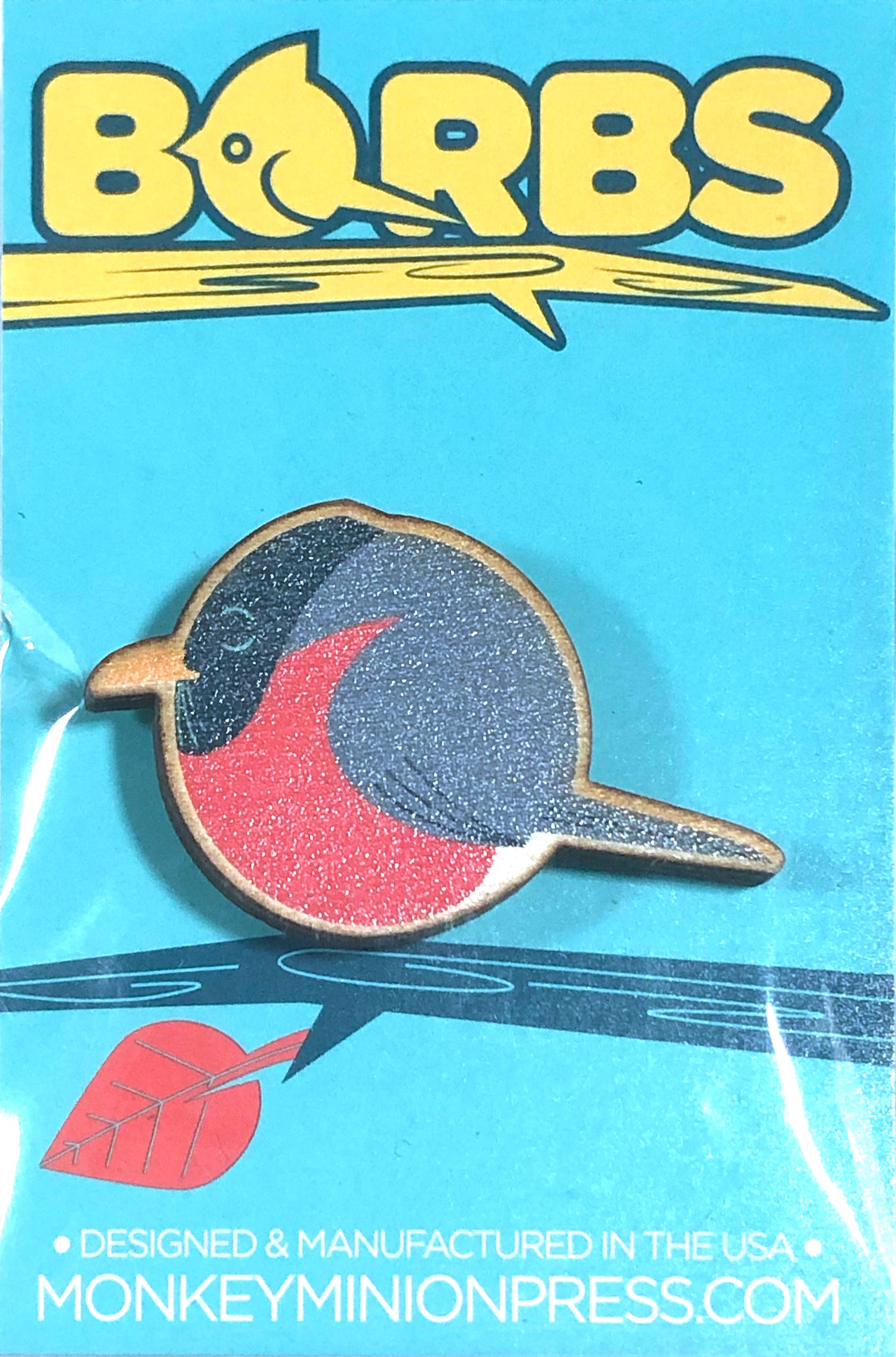 American Robin Wood Pin