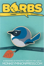 Load image into Gallery viewer, California Scrub Jay Wood Borbs Pin
