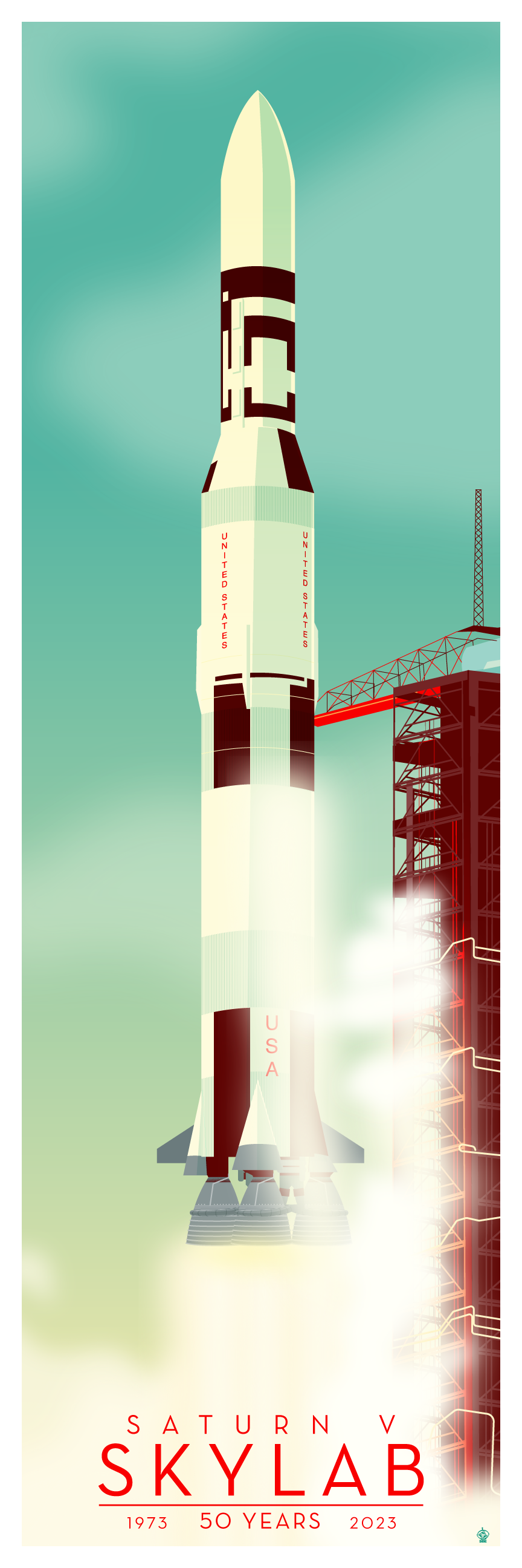 Skylab Saturn V Rocket 12x36 POPaganda print