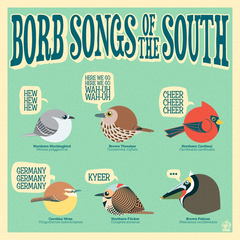 Borbs Songs of the South 8x8 Giclee Art Print