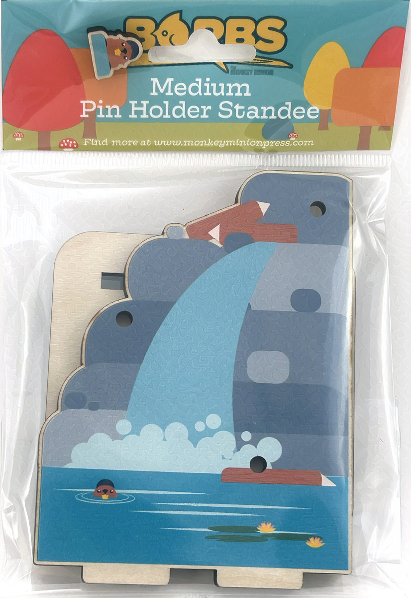 BORBs Wooden Pin Holder Medium Standee - Waterfall – Monkey Minion