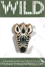 Load image into Gallery viewer, Zebra WILD Wooden Pin
