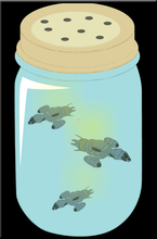 Load image into Gallery viewer, Fireflies in a Jar 2x3 Serenity Magnet
