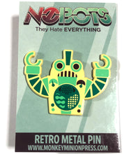 Load image into Gallery viewer, NoBots N07R335 Screenprinted Yellow Enamel Pin
