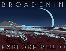 Load image into Gallery viewer, Pluto&#39;s Horizons Space Travel 12x36 POPaganda print
